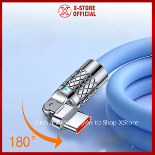 Cáp sạc PD 100W Type C to C, dây sạc gaming xoay 180 độ, dây to, sạc cho Mbook, điện thoại - DSTBX180D
