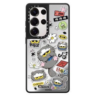 Từ Chữ Xám Gương Mèo Cứng Phone Case Dành Cho Samsung Galaxy S25 24 23 UItra S25 24 23 Plus Vỏ Bảo Vệ Chống Sốc