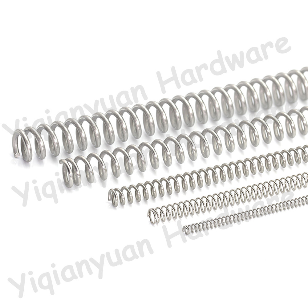 Yiqianyuan 2 Dây 0.3mm SUS304 Lò xo nén bằng thép không gỉ Chiều dài miễn phí 300mm OD 2mm ~ 7mm Lò xo áp suất siêu dài
