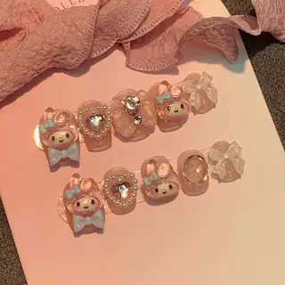 🔥 Móng tay giả trẻ em 🔥 Năm Ngựa dễ thương Phim hoạt hình Trong Kho có hàng sẵn 2026 ★Cô gái thủ công Kitty Phim hoạt hình Áo giáp mặc dễ thương