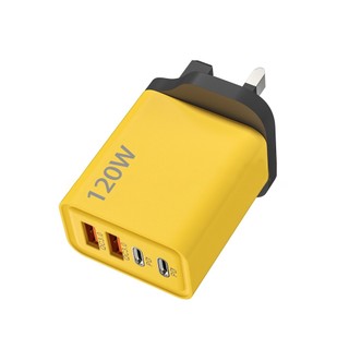 120W Sạc Đa Cổng Dual PD + Dual TYPE-Mobile Sạc Điện Thoại Đồng Hồ Đo Sạc Tiêu Chuẩn Anh Cắm 262.3