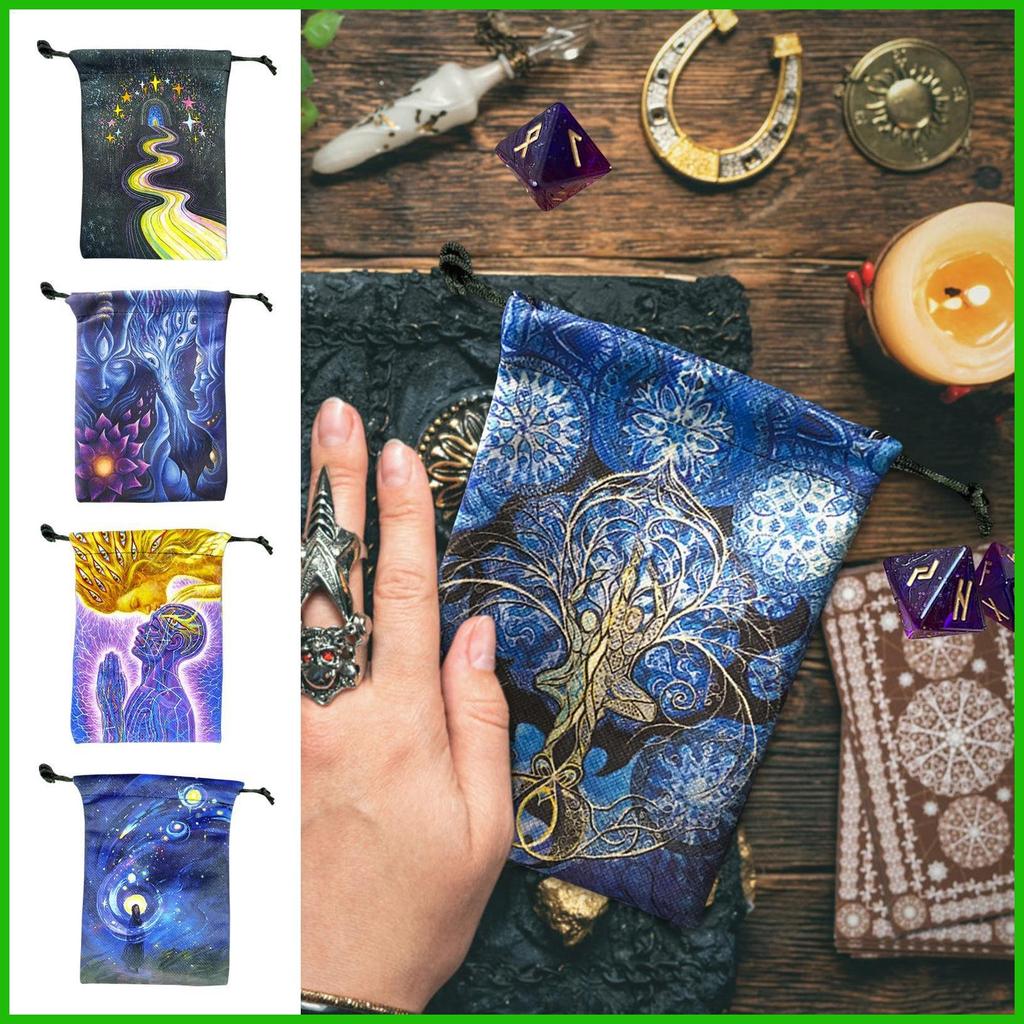 Túi đựng thẻ Tarot Oracle Tarot Deck Holder Túi nhung Deck Case Storage Vintage Thiết kế dễ thương cho trẻ em Đọc saixit2vn