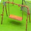 Gamchiano Nhà Búp Bê Thu Nhỏ Xoay DIY Trang Trí Phụ Kiện Cảnh Đạo Cụ Ngoài Trời 1 / 12 Mini Nội Thất Sân Vườn Mô Phỏng Hiên Nhà Xoay
