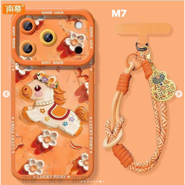 ỐP ĐIỆN THOẠI IN HÌNH NGỰA KÈM MÓC ĐEO TAY (11-14 PROMAX)