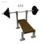 Jfory 1: 12Cale Trang Trí Cảnh Phụ Kiện Thực Tế Giá Barbell Băng Ghế Báo Chí Mô Hình Thu Nhỏ Nhà Búp Bê Trang Trí Cho Micro Cảnh