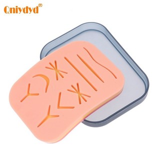 Miếng đệm thực hành khâu 3 lớp bằng silicone cho sinh viên y tế, mô hình mô phỏng tam giác, có thể tái sử dụng