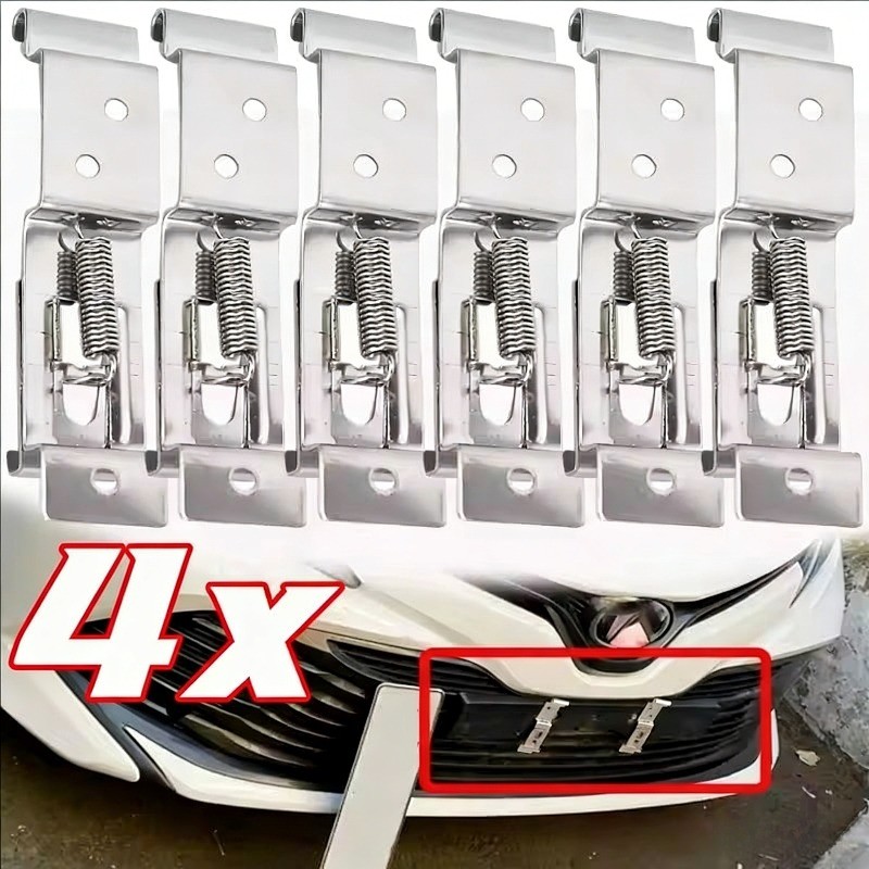 2 / 4 Cái - Giá đỡ biển số gắn lò xo Thép không gỉ 304, Phù hợp đa năng cho xe tải Ô tô Xe kéo Thuyền, Chống ăn mòn bền bỉ với lắp đặt dễ dàng