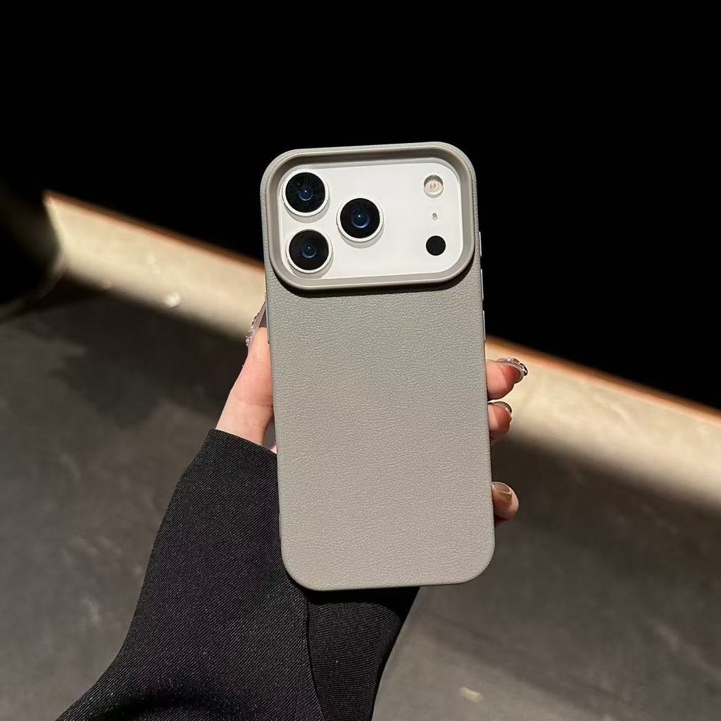 Ốp lưng iPhone họa tiết vải thiều màu trơn đơn giản phù hợp cho iPhone17ProMax 17 16 15 14 13 12 11