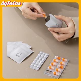 AqToCna 30 Chiếc Túi Đựng Thuốc Mini Du Lịch Di Động Tự Dán Chống Thấm Nước Tổ Chức Bảo Quản Thiên Tính Lá Nhôm Túi Thuốc AqToCna