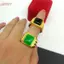 Nhẫn nam hình bầu dục cỡ lớn và nhỏ HFSHY Nhẫn mạ vàng dát nhẫn vàng cát Obsidian VN