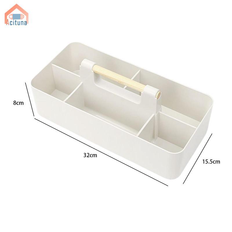 1x Hộp Bảo Quản W / Tay Cầm Cung Cấp Phân Loại Giá Đỡ Không Gian Làm Việc Tổ Chức PP Sáng Tạo Cho Bút Chì Trong Nhà Phòng Tắm Để Bàn Văn Phòng