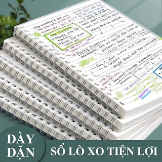 Sổ Tay Ghi Chép A5 Lò Xo Nhựa PP – 160 Trang Caro Trong Suốt, Dùng Làm Planner Học Tập & Công Việc