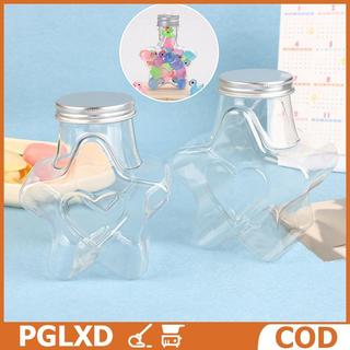Hình ngôi sao nhựa lưu trữ Jar miệng rộng tái sử dụng thực phẩm Cookie container với nắp
