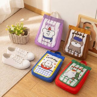 Túi đựng giày SENRTY, Túi đựng giày cầm tay hình động vật hoạt hình, Dụng cụ sắp xếp giày chống bụi dung tích lớn dày tiện lợi cho gia đình