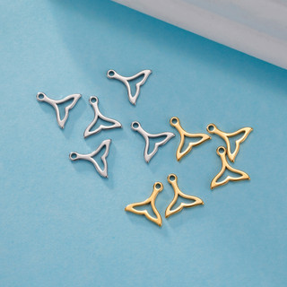 Mặt dây chuyền đại dương cá heo với charm thép không gỉ và thạch thạch - Set 5 cái phù hợp làm quà tặng hoặc DIY vòng cổ