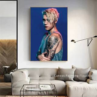 Justin Bieber Pop Singer HD Canvas Nghệ Thuật Treo Tường Nhà Phòng Ngủ Trang Trí Phòng Khách Người Hâm Mộ Quà Tặng