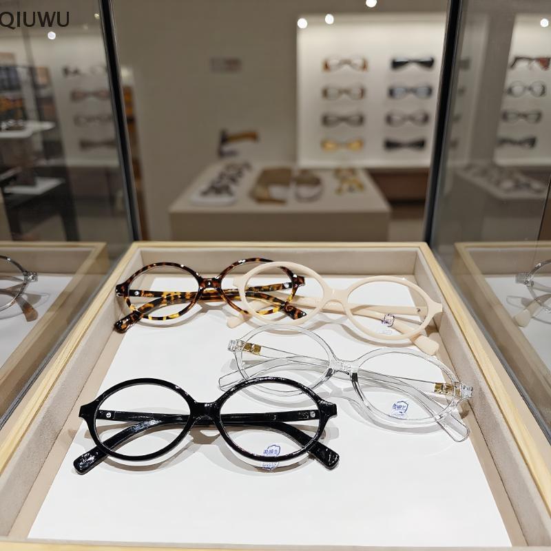 Kính râm retro photochromic Y2K QIUWU khung bầu dục, chống bức xạ và ánh sáng xanh, phù hợp nam nữ.