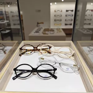 Kính râm retro photochromic Y2K QIUWU khung bầu dục, chống bức xạ và ánh sáng xanh, phù hợp nam nữ.