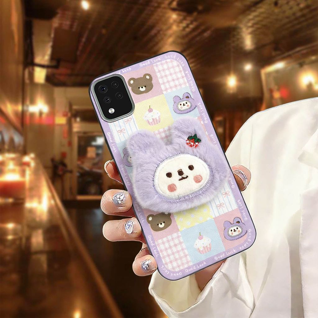 Ốp Điện Thoại Bảo Vệ Sang Trọng Cho LG K42 Vỏ Mềm Chống Sốc Hoạt Hình Bọc Toàn Bộ Chống Bụi Bền Chống Bụi Bẩn Ba Chiều Thêu Vải TPU Miếng Dán Silicon Chống Thấm Nước Dễ Thương