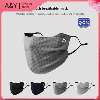 Mặt nạ chống nắng A & Y cho nam, thoáng khí, tái sử dụng dễ dàng, bảo vệ khỏi tia UV, lý tưởng cho việc đi xe đạp mùa hè.