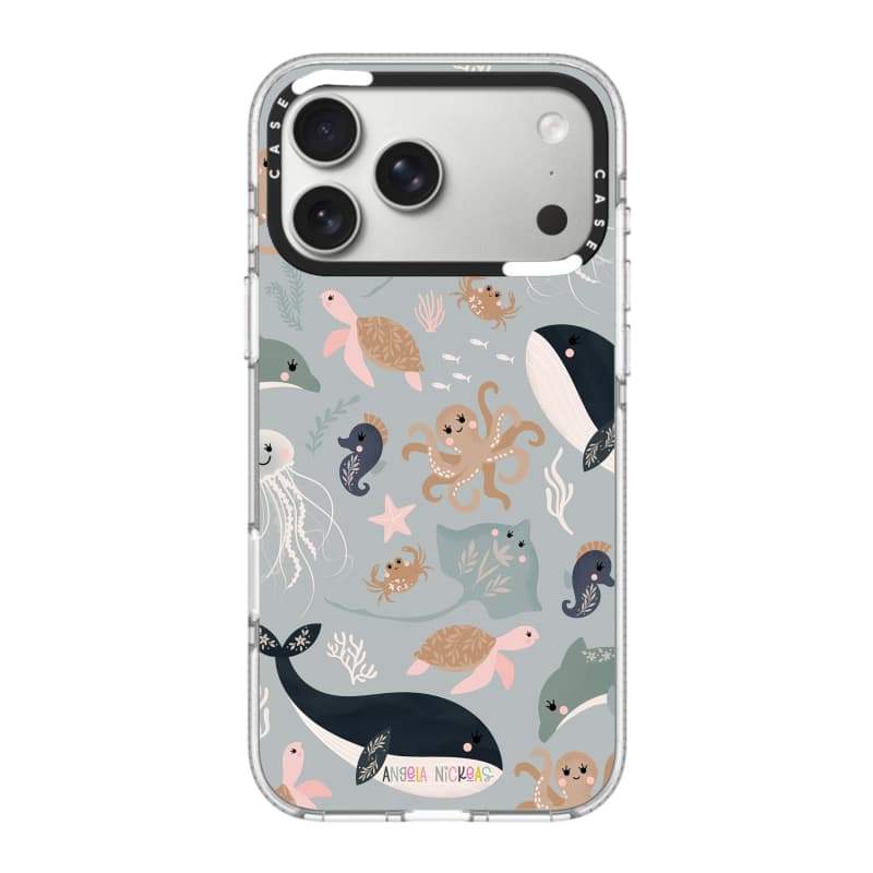 CASECASE X The World is Your Oyster Phone Case HỒNG CAMERA RING EDITION Tác động Vỏ hút từ tính trong suốt cho iPhone 17 / 16 / 15 / 14 / 13 Pro Max Air với bao bì cao cấp