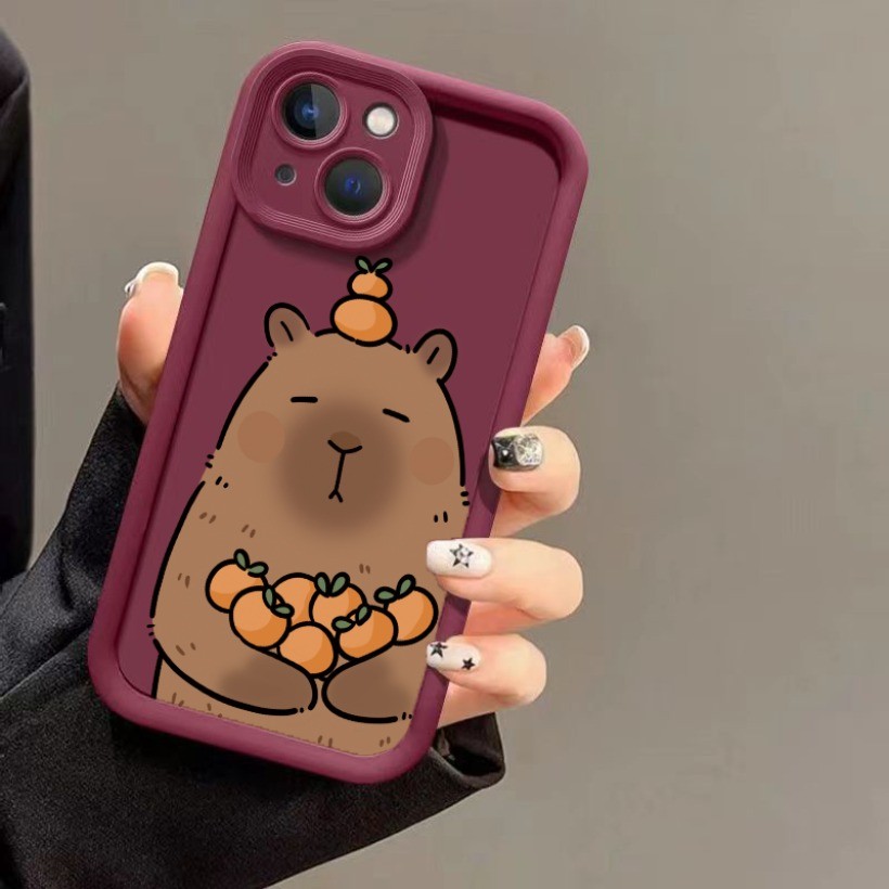 Tương thích với Realme C71 C67 C65 C51 C53 C55 C35 C33 C30 Note 70 70T 50 Vỏ Điện Thoại Hoạt Hình Dễ Thương Capybara Silicon Mềm