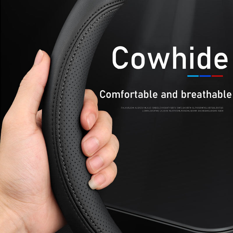 Vỏ bọc vô lăng bằng da sợi nhỏ màu đỏ chống trượt Vỏ lái thoải mái cho Toyota Yaris VIOS Corolla Viêm viêm Camry Prius Wigo Avanza Innova Fortuner Rush RAV4