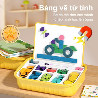 【BabyJoy】Đồ chơi miếng ghép hình học sáng tạo,250 khối xây dựng,giúp bé phát triển tư duy và tương tác cha mẹ