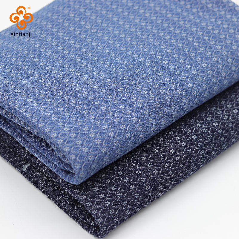 Dệt kết cấu hình thoi vải denim floret jacquard - Chất liệu may đồ handmade