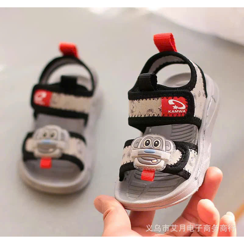 ( hàng sẵn ) sandal đèn led quai dán bé trai dép quai hậu cho bé kiểu dáng thể thao khâu đế bền đẹp chống trượt C41