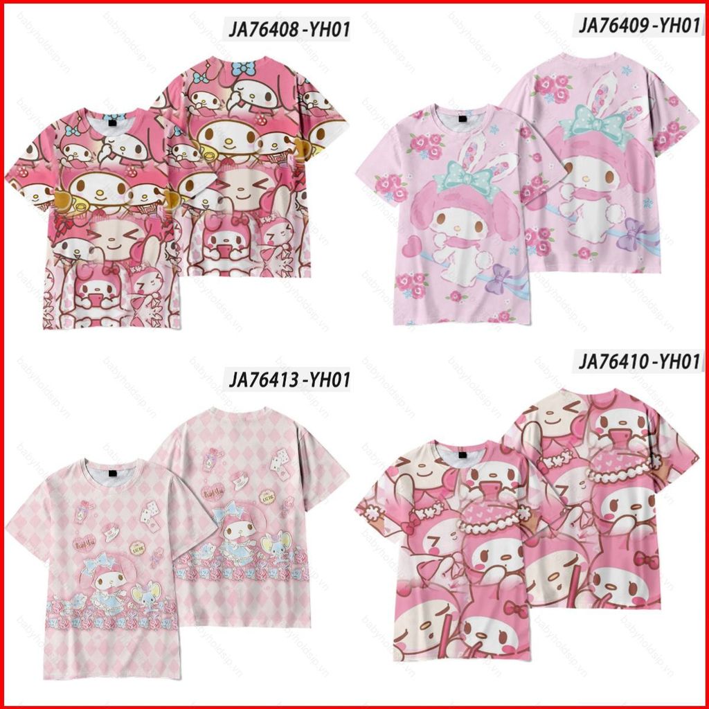 Áo Thun My Melody 3D Cosplay cho Bé Gái và Người Lớn, Kích Thước Plus