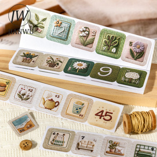 JIANWU 50 ngày Danh sách mong muốn Series Vintage Vật liệu phong cảnh hoa Vật liệu cắt dán Nhãn dán Tạp chí sáng tạo Văn phòng phẩm