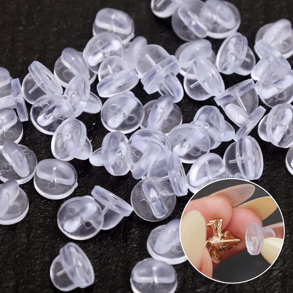 Khóa mũ bướm nhựa trong suốt - Phụ kiện DIY và ghim ve áo