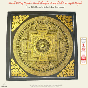 Hoạ Tiết Mandala Kalachakra Om Nepal -Tranh Thangka – Tranh Mandala CXNP405