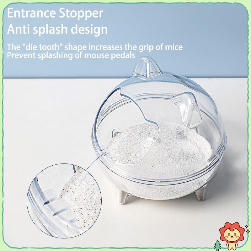 Phòng tắm cát thú cưng nhỏ Hamster, lồng dung tích lớn, ngăn bắn cát, trong suốt, dùng cho gia đình