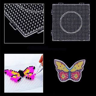 MARBLEM 2.6mm Bean Board, DIY Make Puzzle Handmade Crafts Decor Perler Beads Mẫu, Hama Beads Tool Chất Lượng Cao Chịu Nhiệt DIY Pegboard Câu Đố Giáo Dục