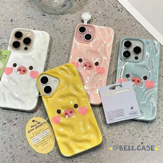 Ốp lưngiPhone 17 16 15 14 13 12 11 ProMax XR XS Max 78Plus Dễ thương Blush Piggy trường hợp điện thoại
