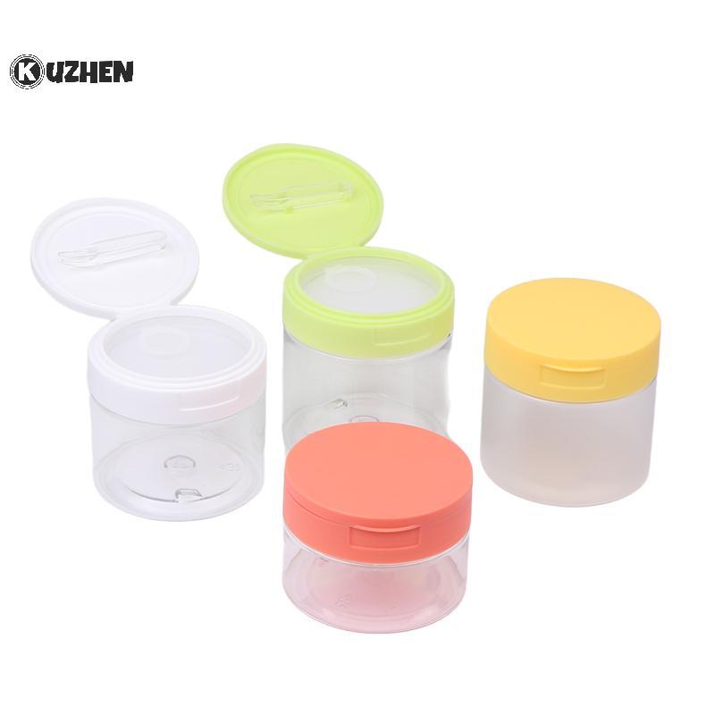 KUZHEN 200-350ml Trang Điểm Tẩy Miếng Lót Lọ Có Tròn Trong Suốt Hộp Đựng Bình Rỗng Miệng Rộng Nắp Chai Bảo Quản Kem Dưỡng Da HOT