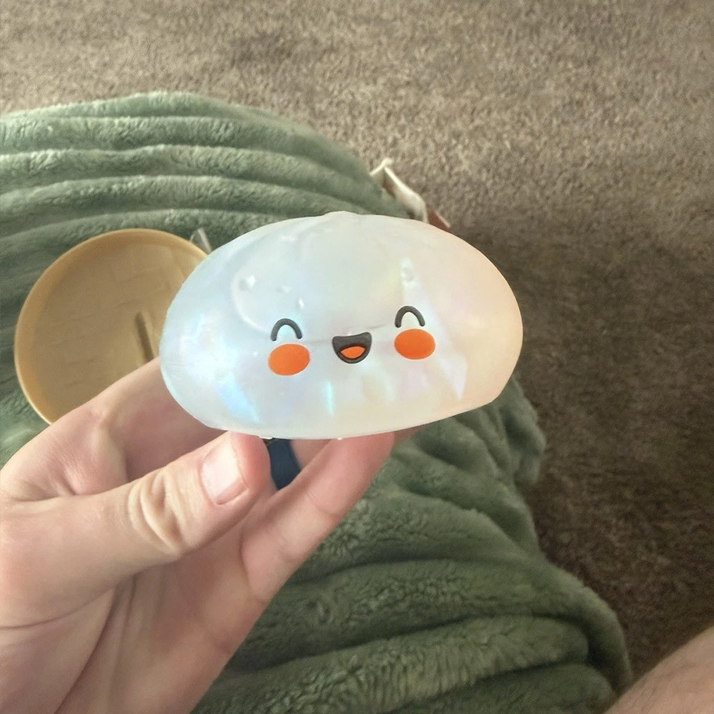 Cute Steamed Bun Squishy Slow Rebound Simulation Dumpling Bao Stress Relief Toy Portable Office Decor