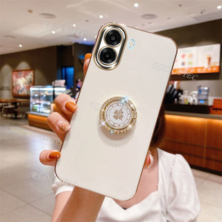 Ốp điện thoại OPPO A6T Pro A6T 5G 4G Thiết kế mới OPPO A6T A6TPro Vỏ điện thoại mạ điện silicon mềm sang trọng có giá đỡ nhẫn