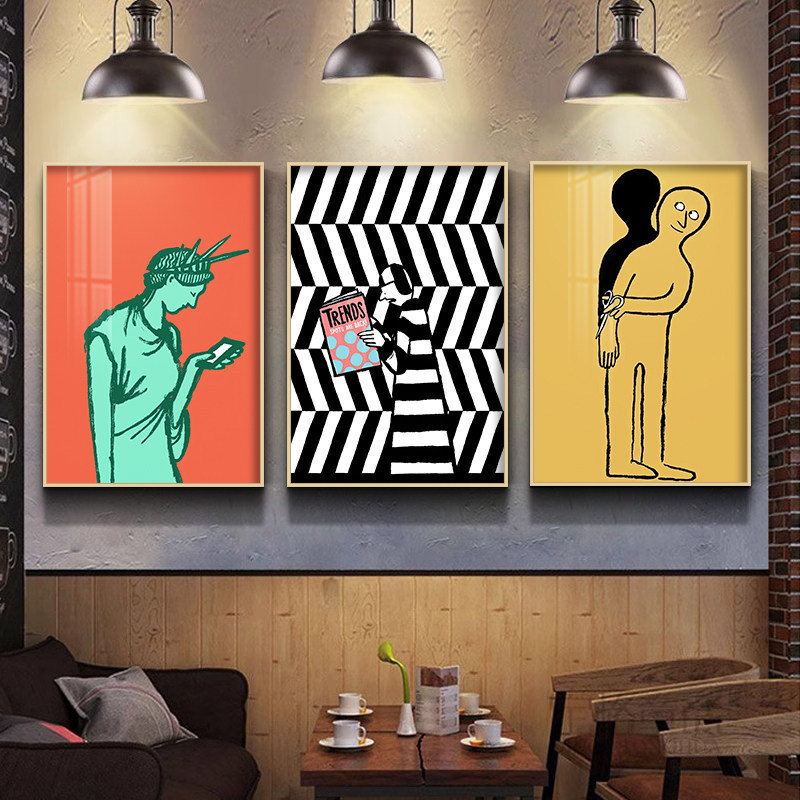Jean Jullien Phong Cách Trừu Tượng Dòng Vải In Không Có Khung Người Ngộ nghĩnh Nghệ Thuật Treo Tường Poster Cho Phòng Khách Trang Trí Phòng Thu
