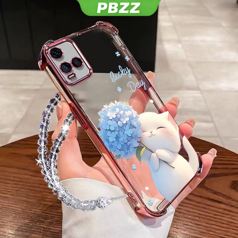 Ốp Lưng Cho VIVO Y21 VIVO Y21S VIVO Y21t VIVO Y33s Y33 Vỏ Điện Thoại Vỏ Mềm Silicon Chống Sốc Thiết Kế Mới Thẩm Mỹ Trong Suốt Hoạt Hình Vòng Tay Mèo Cho Bé Gái SJSLLSHM01