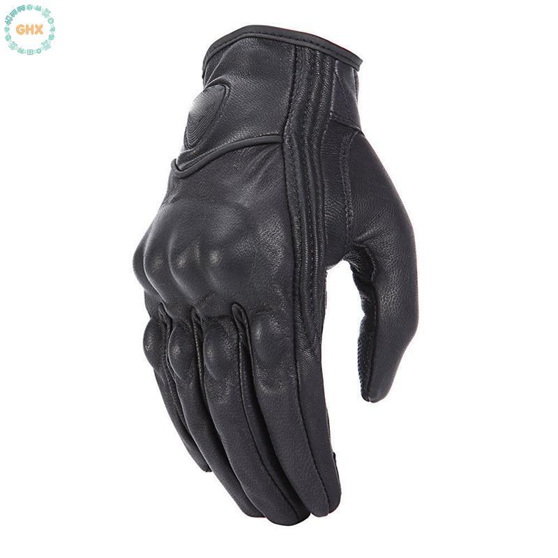 Mới Retro Da Thật Găng Tay Xe Máy Moto Găng Tay Chống Thấm Nước Motocross Găng Tay Tốt