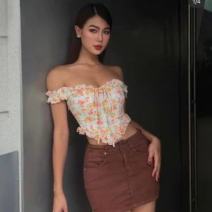 Áo Corset Nữ Hoa Nhí Dây Bèo Phong Cách Mùa Hè Gợi Cảm A594033