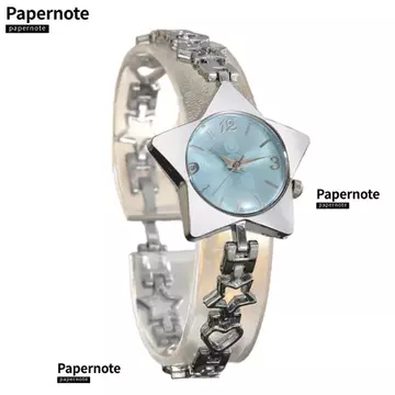 Đồng hồ nữ PAPERNOTE, Đồng hồ đeo tay nữ phong cách sáng tạo, Đồng hồ đeo tay nữ bằng hợp kim có thể điều chỉnh thanh lịch, Đồng hồ đeo tay ngôi sao ngày lễ