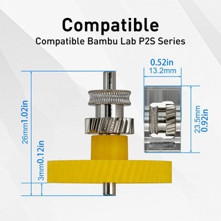 Bộ bánh răng đùn thép cứng Utake Precisions cho máy in 3D P2S Truyền nguồn đáng tin cậy và hiệu quả