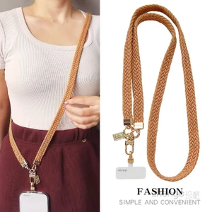 Điện Thoại Di Động Dây Đeo Ngang Dài Đơn Giản Thời Trang Đuôi Ngựa Bện Niche Tinh Tế Mạnh Mẽ Bền Ngoài Trời Nữ Leo Dây