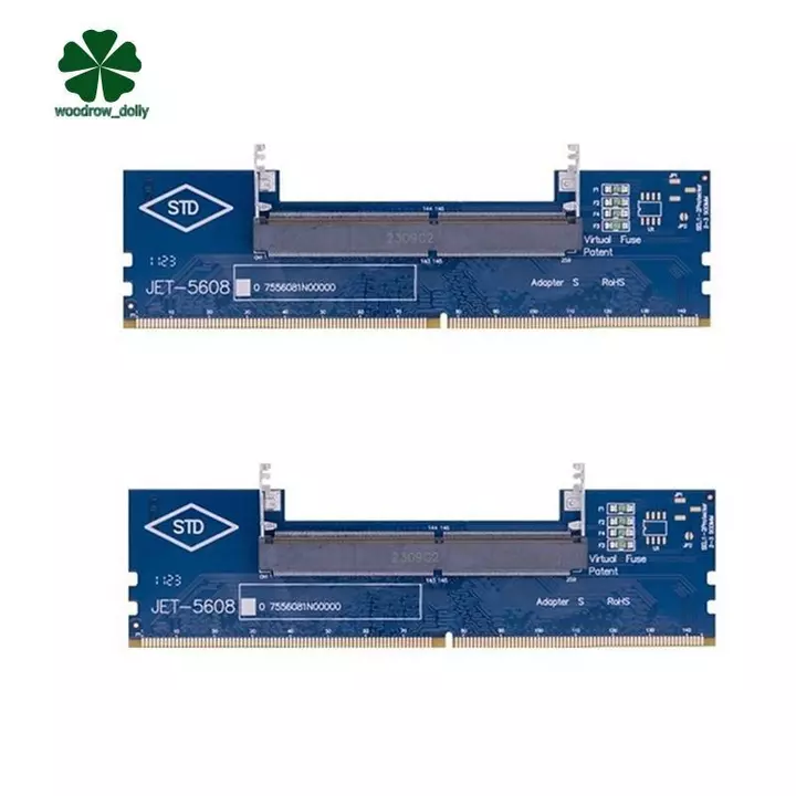 DDR4 Laptop Sang Máy Tính Để Bàn SO-DIMM Sang PC DIMM Thẻ 2 Bộ Nhớ RAM Adapter Laptop RAM Sang PC Để Bàn Thẻ Kiểm Tra