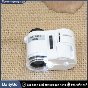 Dụng cụ soi da soi côn trùng kính lúp 60X kẹp điện thoại Kính lúp kẹp điện thoại، Phóng To 60X،Có đèn LED trợ sáng