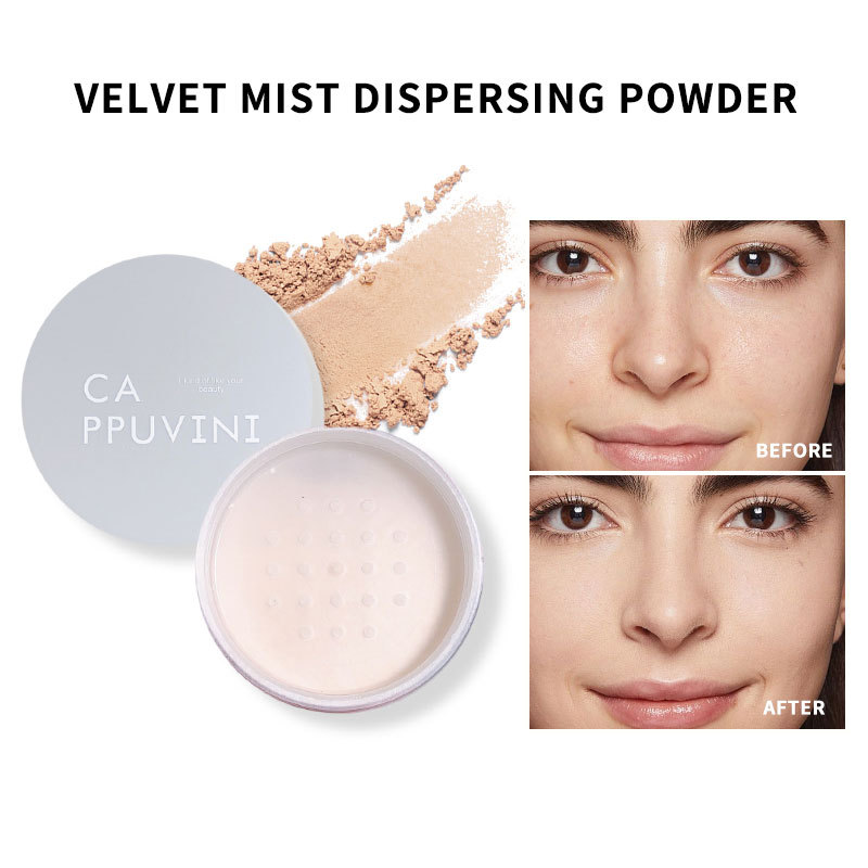 Phấn Phủ Dạng Bột cappuvini Chống Dính Kiểm Soát Dầu Hiệu Quả